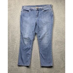 Duluth Trading Co Jeans Womens 16 Blue Straight Leg Denim Workwear